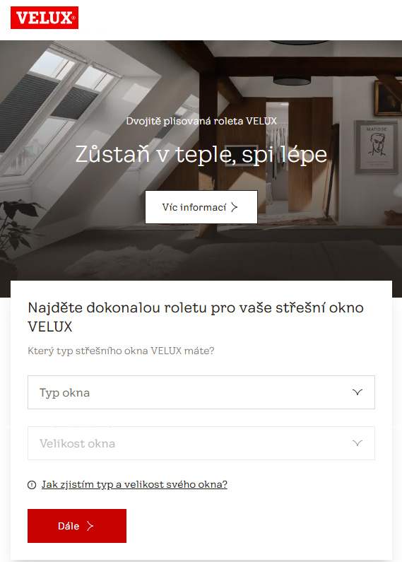 Konfigurátor VELUX
